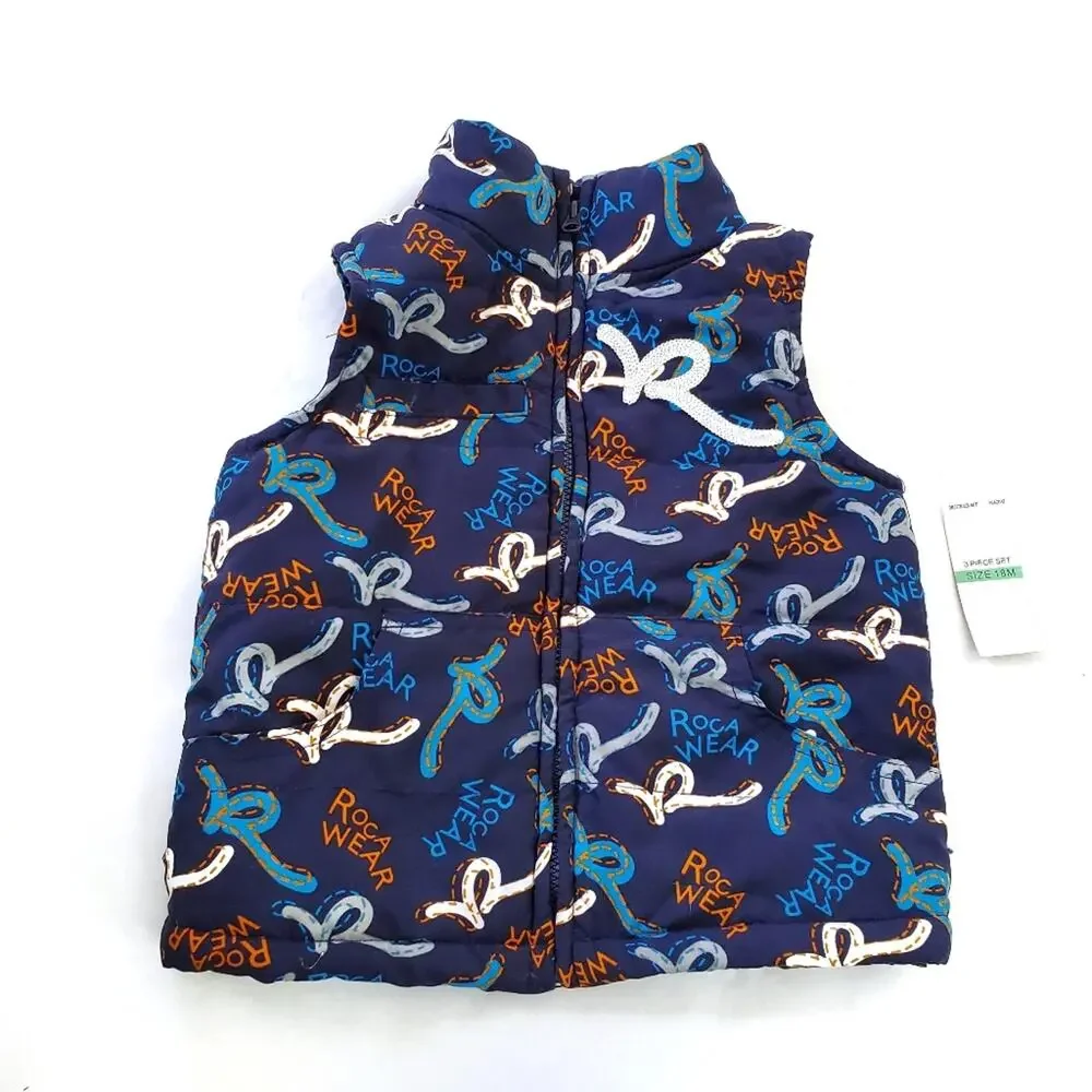 NWT Rocawear | Logo Print Embroidered Puff Vest